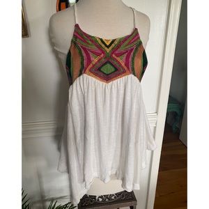 Free People Embroidered Tank